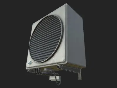 Air conditioner Low-poly 3D model