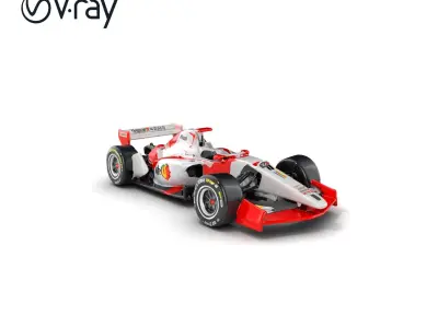 Formula  Racer Sleek Design model pack Low-poly 3D model