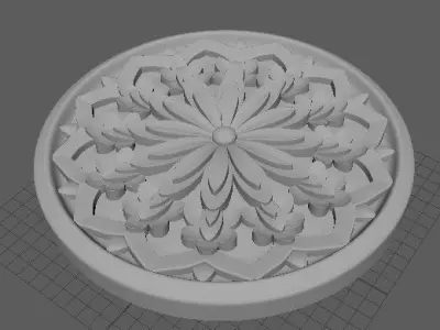 rosette marble medallion 3D model