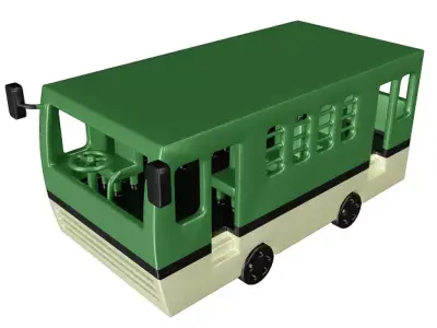 Fabulous Bus Toy Low-poly 3D model