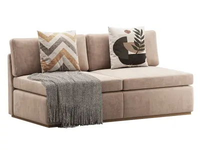 Haase Armless Sofa 3D model