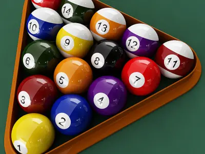 Pool Ball Starter Set Vray 3D model