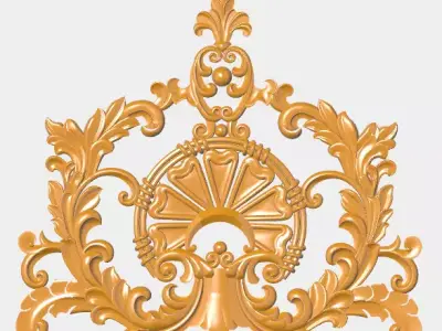 wood ornament decoration for furniture  3D model