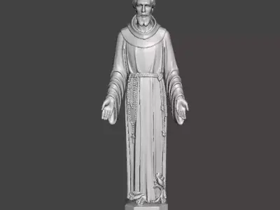SAINT FRANCIS OF ASSISI RELIGIOUS STATUE SCULPTURE ART 3D print model