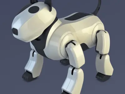 Genibo Robot Dog White 3D model