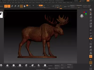 Moose Sculpture  3D print model