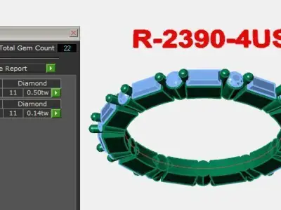 Band Ring 3D print model 16