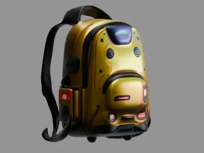 Stylized Backpack BP23 Low-poly 3D model