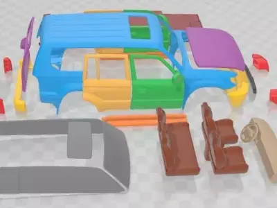 Toyota Land Cruiser Prado J90 1999 Printable Car  3D print model
