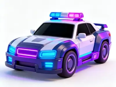 Futuristic Police Law Enforcement Series Low-poly 3D model