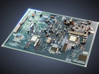 Motherboard Vray Redshift 3D model