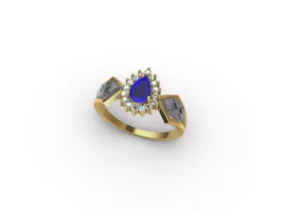 Administration Ring with 3D Printing Diamonds  3D print model