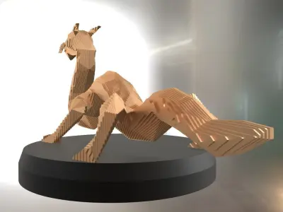 Parametric Dragon Low-poly 3D model