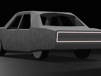 concept car concept based on Volga 24 with redesigned design 3D model