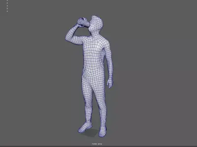 REALISTIC ATHLETIC MALE  GAME READY LOW POLY MODEL Low-poly 3D model