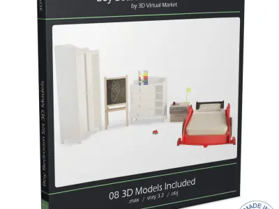 Boy Car Bedroom 3D model