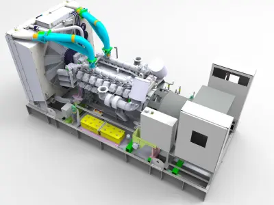 Diesel generator 3D model