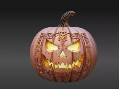 Jack-O-Lantern Halloween 3D Printable Pumpkin 3D print model
