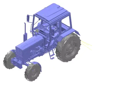 MTZ-80 tractor 3D model