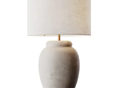Grote tafellamp Bodhi met keramische voet 3D model