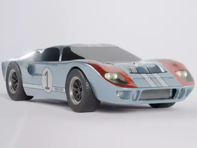 Race car GT 40 MK-II 1966 3D model