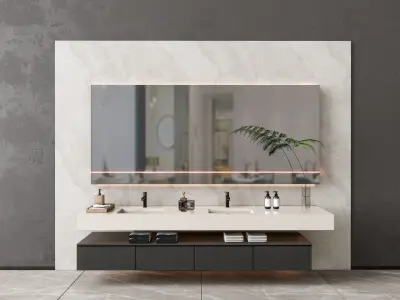 Vanity bathroom set 5 3D model