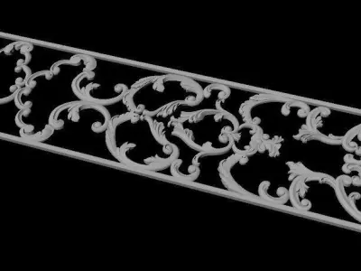 Central decor ornament for furniture 3D model 604