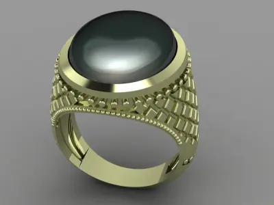 Gold ring 3D print model