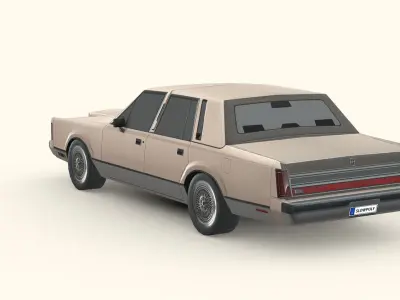 Lincoln Town Car 1989 Low-poly 3D model