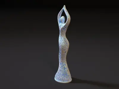 Statuette of a dancing woman 3D print model