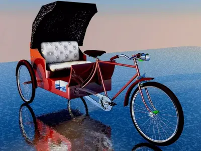 Bike Rickshaw 6 3D model