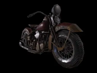 Motorcycle Game Ready - Low Poly Free 3D Model -  Low-poly 3D model