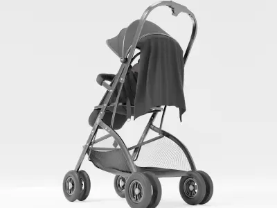 well modeled and detailed Platinum Baby Strollers 3D model