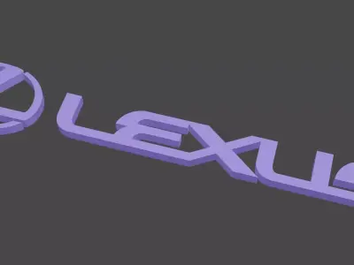lexus logo 3D print model