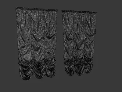 Marvelous Designer and 3DS Max Curtains01 Smallest 3D model