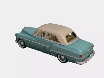 1950s Early Vintage Classic Sedan 3D model 3D model