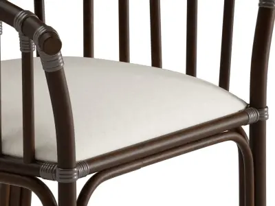 Fluted Dining Table Chair 3D model