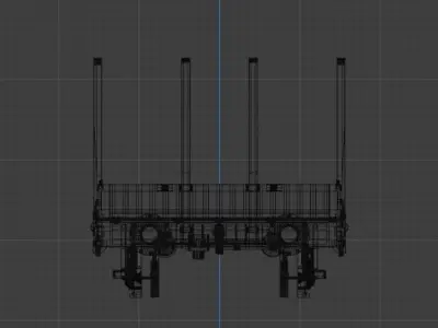 H0 1-87 scale Kbs 442 freight car 3D print model