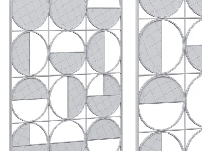 Cosmoliving by cosmopolitan black metal contemporary wall decor 3D model