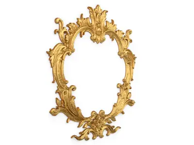 Plaster decorative frame ornament 28 3D model