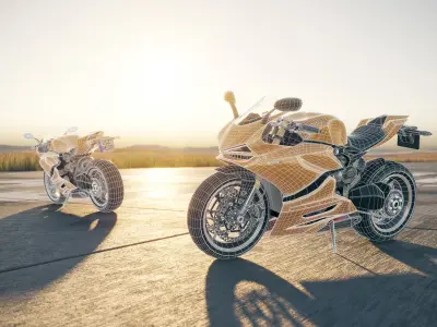 Racing motorbike unbranded 3D model