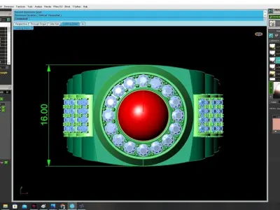 Luxury Round Halo Diamond Ring for Jewelry 3360 3D print model