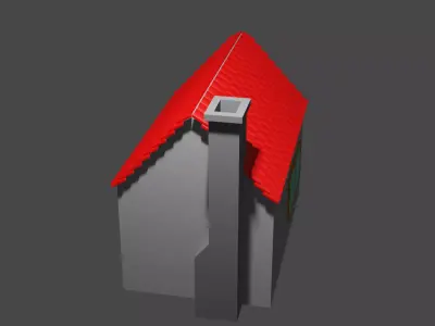 Domik house with roof Free 3D model