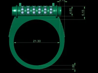 Stone Ring  For Men 3D print model