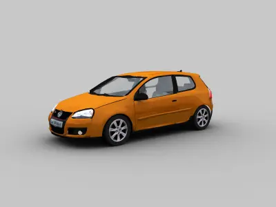 Volkswagen Golf Gt Low-poly 3D model