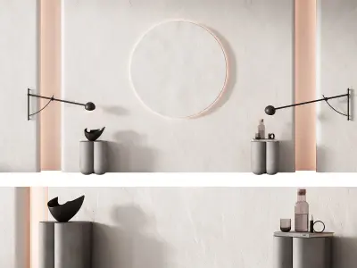 423 wall composition 12 bedroom headboard kit 07 3D model