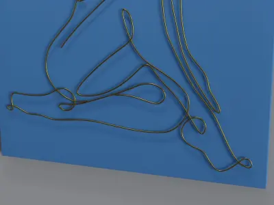 Frame Woman Art 3D model