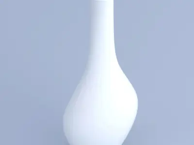 White Ceramic Vase 3D model
