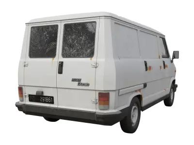 Fiat Ducato 1982 Low-poly 3D model