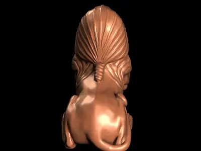 Sphinx statue of egyptian pharaoh 3D print model